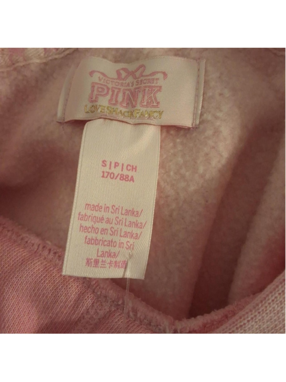 NWT LoveShackFancy Pink Victoria's Secret pink hoodie Size Small - Picture 5 of 7